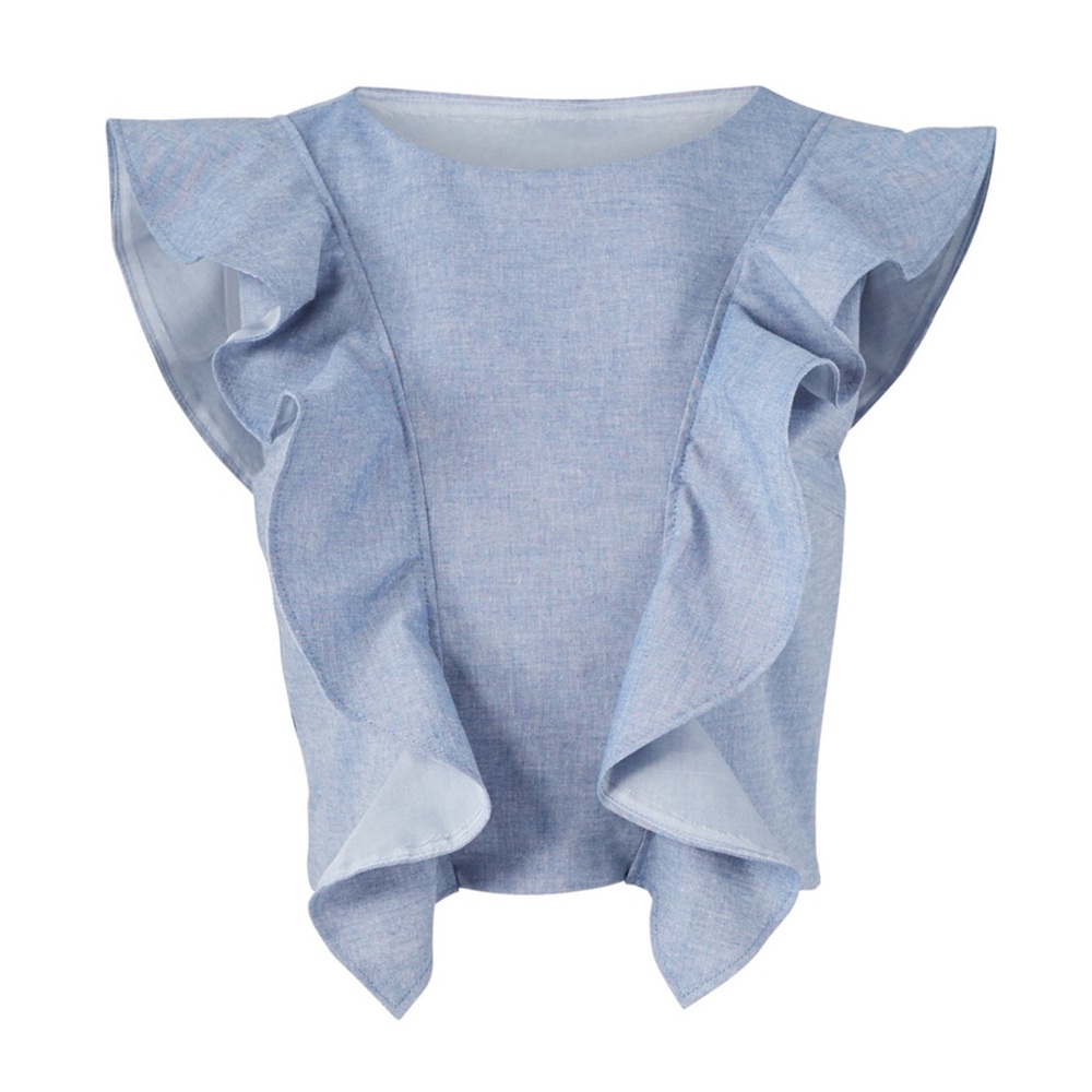Viva Aviva Magnolia Chambray Top EUC